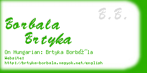 borbala brtyka business card